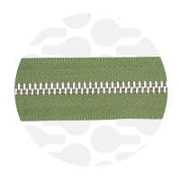 Olive - #M3 Silver | Metallreißverschluss