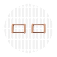 Edge | Rectangular ring | 25 mm | Rose Gold