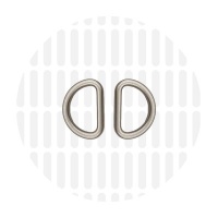 Sleek | D-ring | 19 mm | Matt Nickel