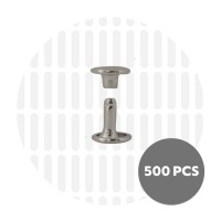 Holnieten dubbele kop nickel 9x8 (500 sets)