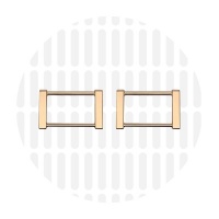Edge | Rectangular ring | 32 mm | Gold