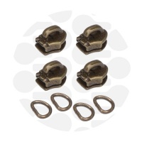 Snap-on #5M | Zipper slider Metal Zipper | Antique Brass