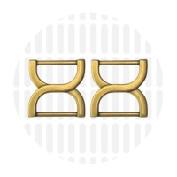 Twisted | Rechthoekige ring | 25 mm | Antique Gold