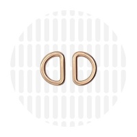 Sleek | D-ring | 15 mm | Rose Gold