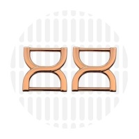 Twisted | Rechthoekige ring | 25 mm | Rose Gold