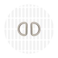 Sleek | D-ring | 15 mm | Matt Nickel