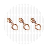 Heart #5S | schuiver spiraalrits | Rose Gold