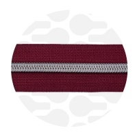 Wine red - #S5 Silver | Zip Nylon | 10 mètres