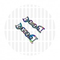 Chain strap connector | Iridescent Rainbow