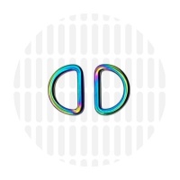 Sleek | D-ring | 19 mm | Iridescent Rainbow