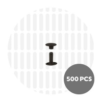 Holnieten dubbele kop zwart 6x6 (500 sets)