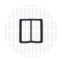 Smart | Wide mouth schuifgesp | 38 mm | Electro Black