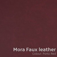 Faux cuir Mora | Porto Red | échantillon 6 cm X 7 cm