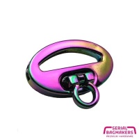 Flipsluiting | Oval | Iridescent Rainbow
