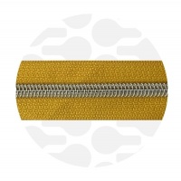 Kurkuma Yellow - #5S Silver | Nylon Coil Zipper Tape | 10 meter