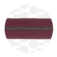 Wine red - #M5 Bronze | Metal Zipper Tape