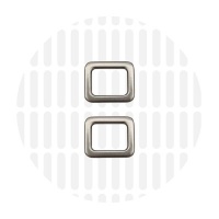 Sleek | Rechthoekige ring | 15 mm | Matt Nickel