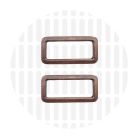 Sleek | Rechthoekige ring | 32 mm | Antique Copper