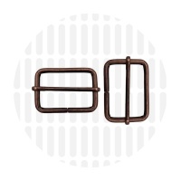 Basic | Wide mouth schuifgesp | 38 mm | Antique Copper