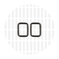 Basic | Rechthoekige ring | 15 mm | Gun metal