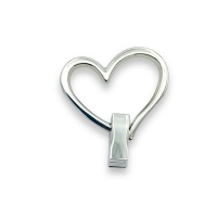 Slanted heart twist lock | Nickel