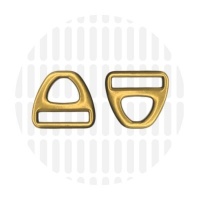 Triangle | D-ring | 25 mm | Antique Gold