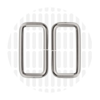 Basic | Rechthoekige ring | 38 mm | Nickel