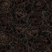 Black | Roseline | Outdoor en Waterproof | 50 cm x 140 cm