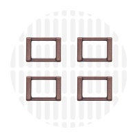 Edge | Rechthoekige ring | 19 mm | Antique Copper