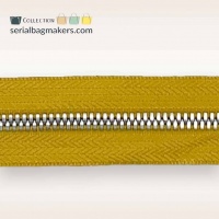 Mustard Yellow - #M5 Silver | Metalen rits