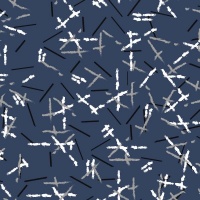 Vintage Blue | Pencil Art | Outdoor en Waterafstotend | 100 cm x 145 cm