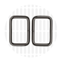 Basic | Rechthoekige ring | 32 mm | Gun metal