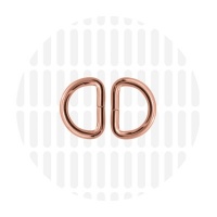 Basic | D-ring | 15 mm | Rose Gold