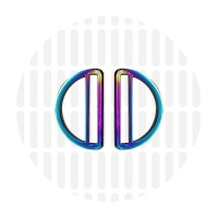 Sleek Duo | D-ring | 32 mm | Iridescent Rainbow