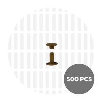 Holnieten dubbele kop antiek brons 6x6 (500 sets)