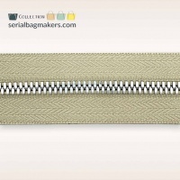 Coffee Cream - #M5 Silver | Metal Zipper Tape