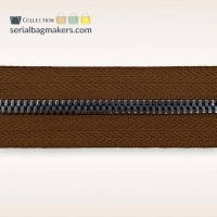 Cognac Brown - #M5 Gunmetal | Metalen rits