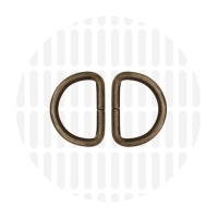 Basic | D-ring | 19 mm | Antique Brass