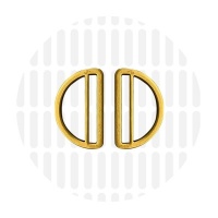 Sleek Duo | D-ring | 32 mm | Antique Gold