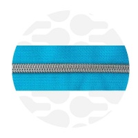 Aqua Blue - #S5 Silver | Spiraalrits | 1 meter