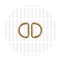 Basic | D-ring | 15 mm | Gold