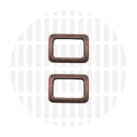 Sleek | Rechthoekige ring | 19 mm | Antique Copper