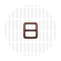 Sleek | schuifgesp | 15 mm | Antique Copper