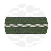 Moss Green - #M3 Silver | Metal Zipper Tape