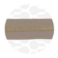 Ash Grey - #M3 Gold | Metallreißverschluss