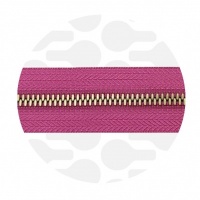 Hot Pink - #M5 Gold | Metal Zipper Tape