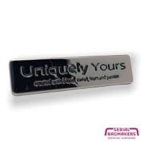 Bag Label | Uniquely yours | Gun metal