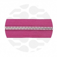 Hot Pink - #M5 Silver | Metallreißverschlüsse