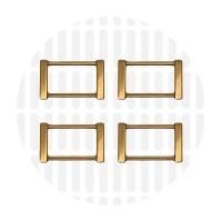 Edge | Rectangular ring | 32 mm | Antique Gold