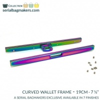 Curved wallet frame | Iridescent Rainbow